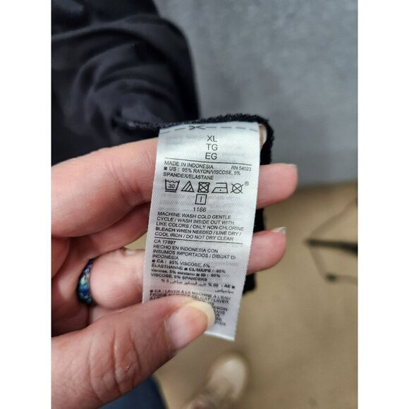 Sleeveless Black Knit Swing Dress Old Navy XL Made In Indonesia - Picture 3 of 5